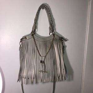 Grey Fringe Purse